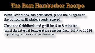 Cuisinart GR4N 5in1 Griddler best hamburger recipe [upl. by Joed]