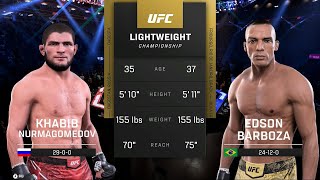 Khabib Nurmagomedov vs Edson Barboza Full Fight  UFC 5 Fight Night [upl. by Aihsa]