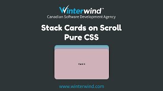 Stack Cards on Scroll with CSS [upl. by Lucine]