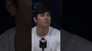 真美子とのキスについて答える大谷 大谷翔平 ohtani baseball 翔平 shoheiohtani ドジャース Dodgers [upl. by Telfore]