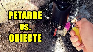 TESTEZ PETARDE PE OBIECTE SPRAY NUCA DE COCOS BERE ETC  Experiment Grigore Varlam [upl. by Elocel]