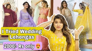 OMG 😮I Tried Online WEDDING Lehengas  Starting 2000 Rs Only  Super Style Tips [upl. by Gnuy]