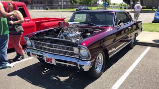 Pro Street Supercharged Kandy Brandywine Small Block 1967 Chevy Nova SS [upl. by Eelram357]