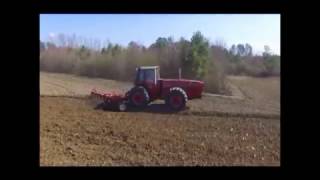 INTERNATIONAL 1256  1466 Black stripe and 3588 22 Plowing with Drone [upl. by Tempest]