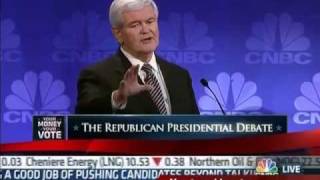 Newt Gingrich Owns Maria Bartiromo of CNBC Media Occupy Wall Street amp Obama 11911 [upl. by Irrehs249]