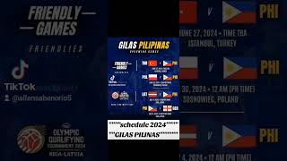 schedule gilas pilipinas 2024 [upl. by Thagard734]