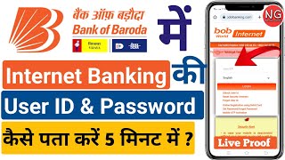 bob Net Banking User id Kaise Pata Kare  bob Net Banking Password Kaise Pata Kare  User id Forgot [upl. by Rajiv577]