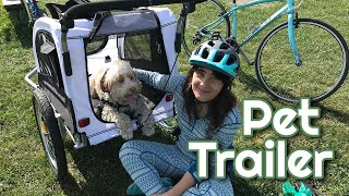 Aosom 2in1 Pet Dog Bike Trailer  First Experience [upl. by Munafo]