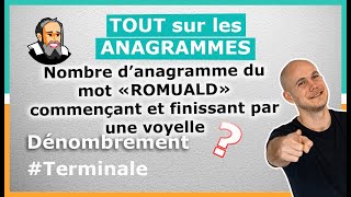 TOUT sur les ANAGRAMMES  Exercice Corrigé  Terminale [upl. by Akehsay]