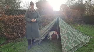 Zeltbahn tent setup and nestof premium zeltbahn review  wehrmacht zeltbahn encampment [upl. by Lakim320]