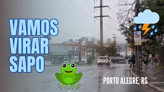 Chove demais em Porto Alegre com trovoadas ainda vem mais chuva  30042024 [upl. by Nikral]