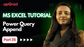 Excel For Fresher Part 35  Power Query Append  Power Query In Excel  Append Query  Excel Append [upl. by Itraa]