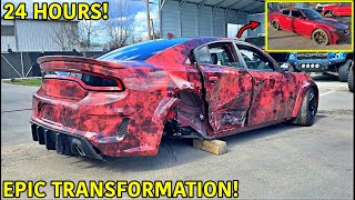 Rebuilding A Wrecked Hellcat Charger In 24 Hours [upl. by Nedyrb993]