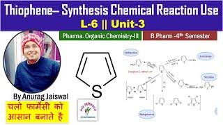 Thiophene  Synthesis Chemical Reactions amp Use  L6 Unit3 POC III [upl. by Aron]