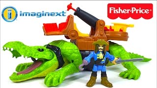 IMAGINEXT  WALKING CROC amp PIRATE HOOK  CAPITAN GARFIO JAKE Y LOS PIRATAS DE NUNCA JAMAS Y LUCHA [upl. by Blunt415]