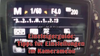 Spiegelreflexkamera Canon Individualfunktionen  richtige Einstellungen Tutorial Kameramenü [upl. by Burrow]