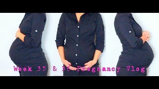 Week 35 amp 36 Pregnancy Update  Cramps Stretchmarks amp Skin Rash [upl. by Kerwon]