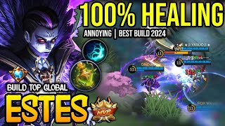 ESTES BEST BUILD 2024  BUILD TOP GLOBAL ESTES GAMEPLAY  MOBILE LEGENDS✓ [upl. by Lavud]