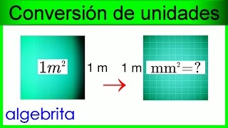 Convertir metros cuadrados a milímetros cuadrados m2 a mm2 Conversión de unidades de superficie 418 [upl. by Landers891]