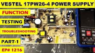 1216 Vestel Power supply working and troubleshooting [upl. by Keslie]