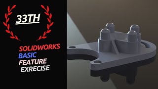 Solidworks feature basic exercise 33 [upl. by Nairadas]