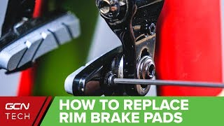 How To Replace Rim Brake Pads  GCN Tech Basic Road Bike Maintenance [upl. by Silecara]