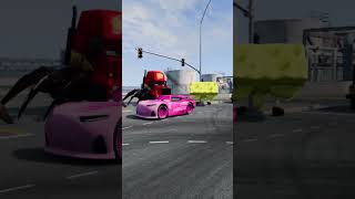 Tow Mater Cyborg and Mac Truck on the Road  Beamng Drive [upl. by Dyrraj]