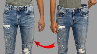 ✅👖 How to downsize jeans in the waist to fit you perfectly  perfect way  Sewing techniques ✂️🧵 [upl. by Kyle]