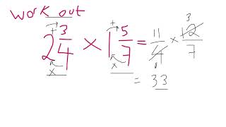 Multiplying Mixed Frac KS2 MATHS SATS KS3 GCSE 91 Maths Higher and Foundation OCR AQA EDEXCEL gcse [upl. by Saiasi]