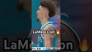 LaMelo Ball’s HEATING UP amp The Hornets Announcer is Charged Up 😤🔥Shorts [upl. by Dupre]