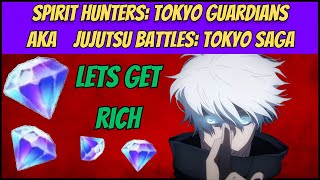 How To Get Gems  Jujutsu Battles Tokyo Saga  Spirit Hunter Tokyo Guardians [upl. by Ashlan26]