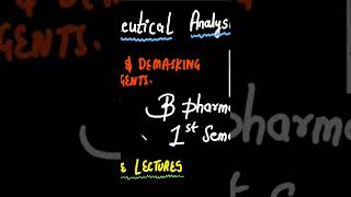 FREE B PHARMACY 1ST SEMESTER LECTURES ✅pharmacychemistry bpharmacy1stsem bpharmacy freelecture [upl. by Nirrac]