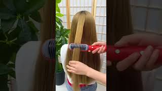 I Tried Electric Hair Straightener Comb hairstraightener [upl. by Lonnard]