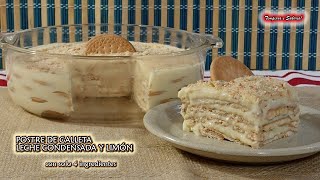 FACIL Y RIQUISIMO POSTRE DE GALLETA CON LECHE CONDENSADA Y LIMÓN SIN HUEVO y sin cocinar nada [upl. by Oiram]