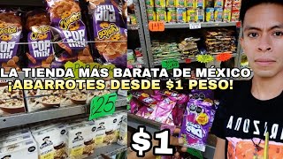 ABARROTES DESDE 1 PESO LA TIENDA DE ABARROTES MAS BARATA DE TODO MEXICO SABRITAS GALLETAS JABON [upl. by Chancey998]