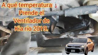 A qué temperatura prende ventilador Kia rio 2019 [upl. by Enrak230]