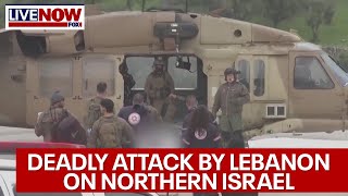 IsraelHamas war Lebanon launches at Israel 1 killed and others injured  LiveNOW from FOX [upl. by Casabonne]