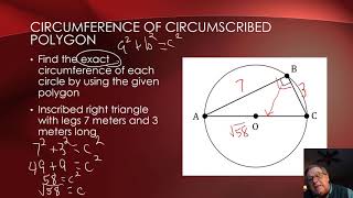 Circumference of Circumscribed Circle [upl. by Annirac]