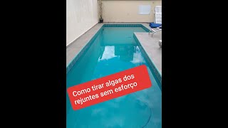 Piscina com algas nos rejuntes como limpar [upl. by Maurilia]