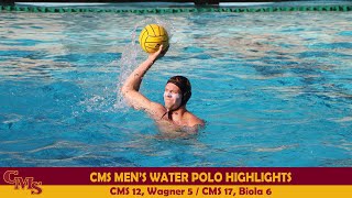 CMS Mens Water Polo Highlights vs WagnerBiola [upl. by Nwahs]