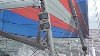 J80 GER 577 Anegada 16knots surf across the Kattegat [upl. by Aivato816]