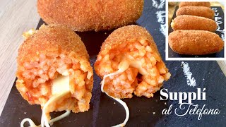 SUPPLI AL TELEFONO SEMPLICI ricetta facile  Tutti a Tavola [upl. by Lunna]