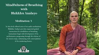 Mindfulness of Breathing  Meditation 3 [upl. by Ellenahc819]