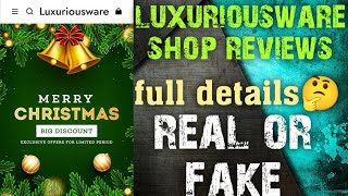 luxurious ware shop reviews  luxuriouswareshop legit or scam  luxuriousware christmas [upl. by Ennaylil]