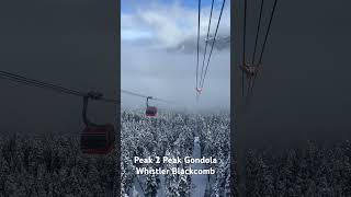 Winter Peak 2 Peak Gondola Whistler Blackcomb Ski Resort Canada [upl. by Caressa384]