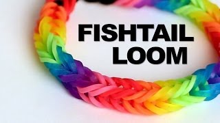 Fishtail Loom Bracelet  Tutorial  Rainbow Loom [upl. by Electra]