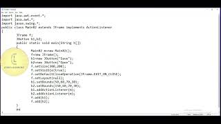 Java  Swing class JFileChooser  show open and save dialog box using button  CodeLearning [upl. by Elstan]