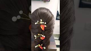 Long hair par hairstyle kaise karne  simple and long Hair styles hair hairstyle partymakeup [upl. by Scrogan]