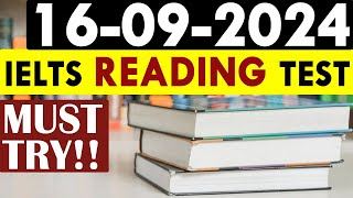 IELTS Reading Test 2024 with Answers  16092024 [upl. by Grazia54]