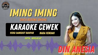 IMING  IMING  CINTA BOJONE UWONG  KARAOKE CEWE RENDAH RAMPAK  Din Anesia [upl. by Simmonds]